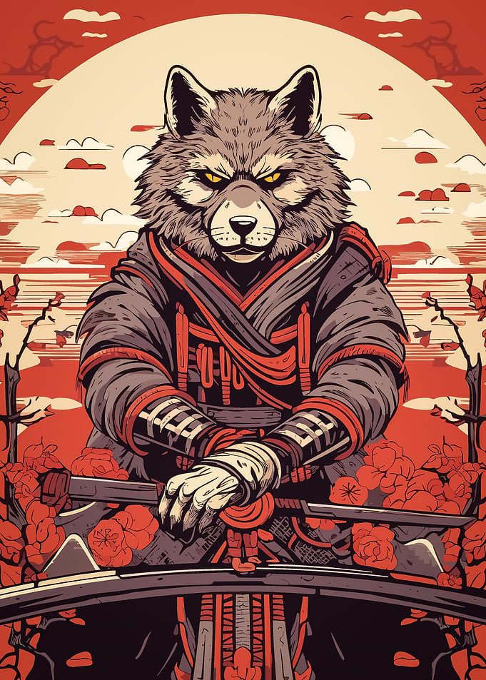 fox animal samurai