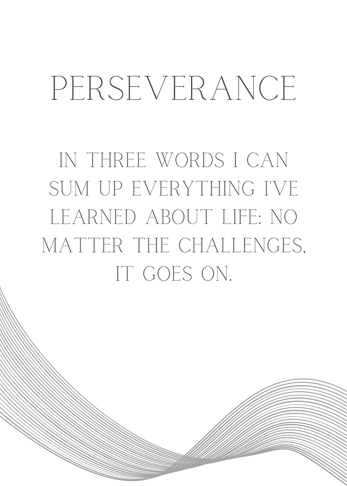 Perseverance quote message