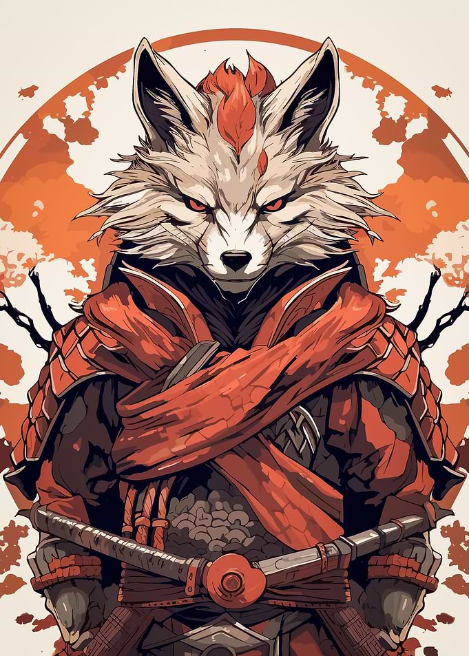 fox animal samurai