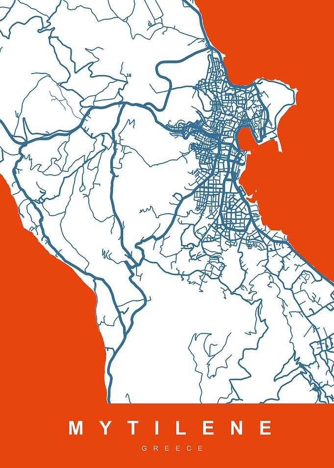 MAP MYTILENE GREECE