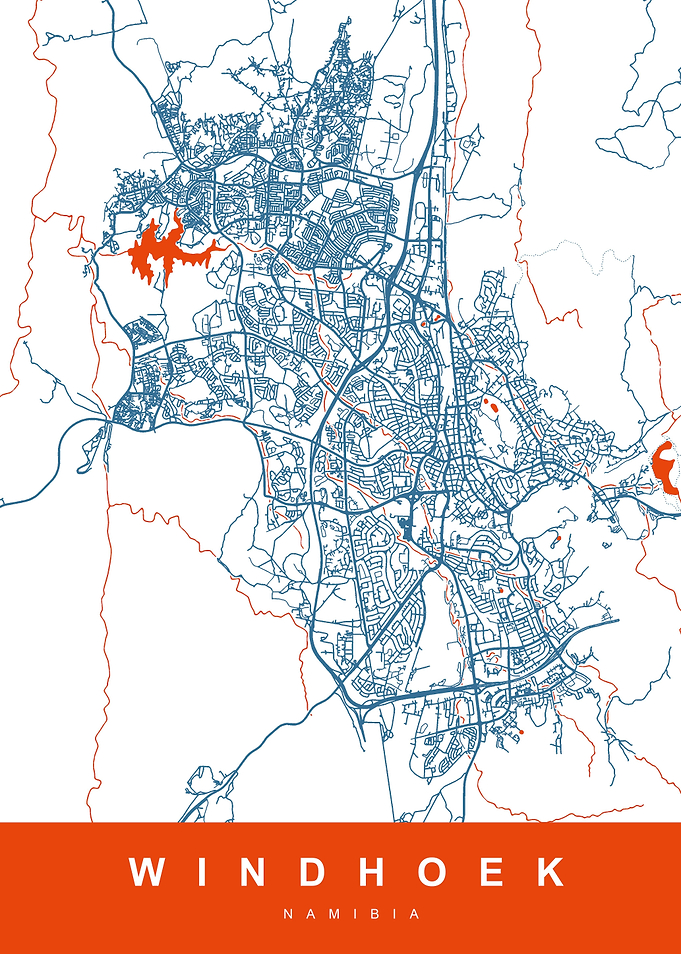 MAP WINDHOEK NAMIBIA