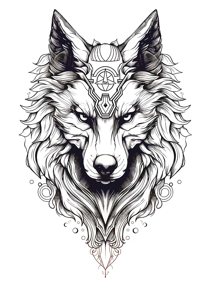 Nordic Mythology Wolf