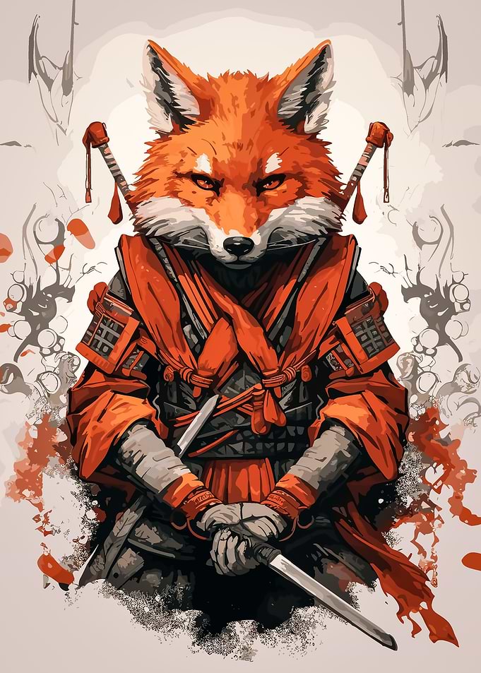 fox animal samurai