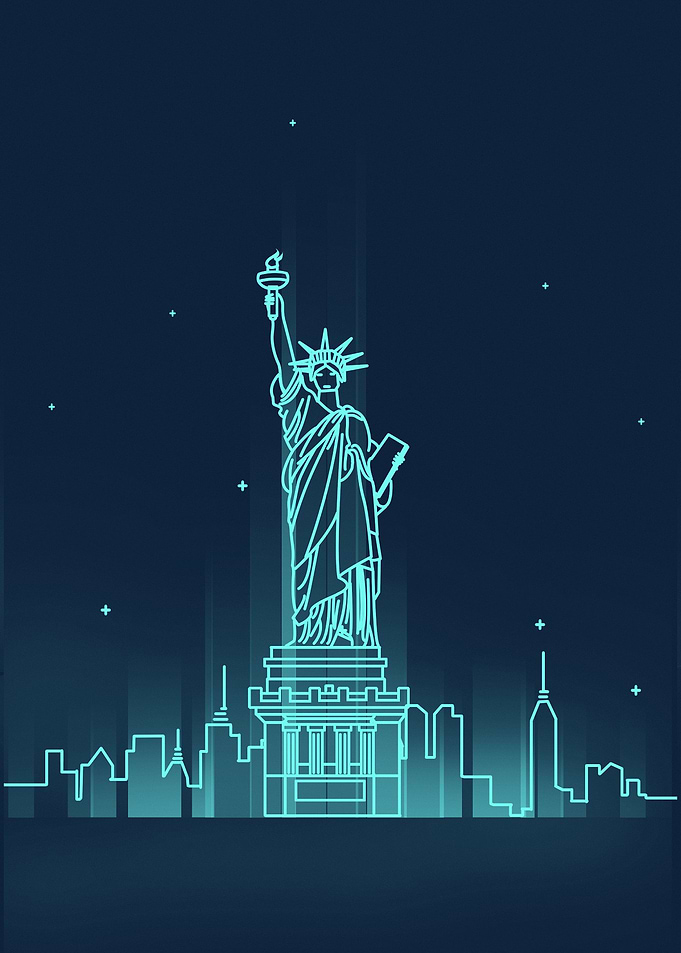 Liberty New York Neon