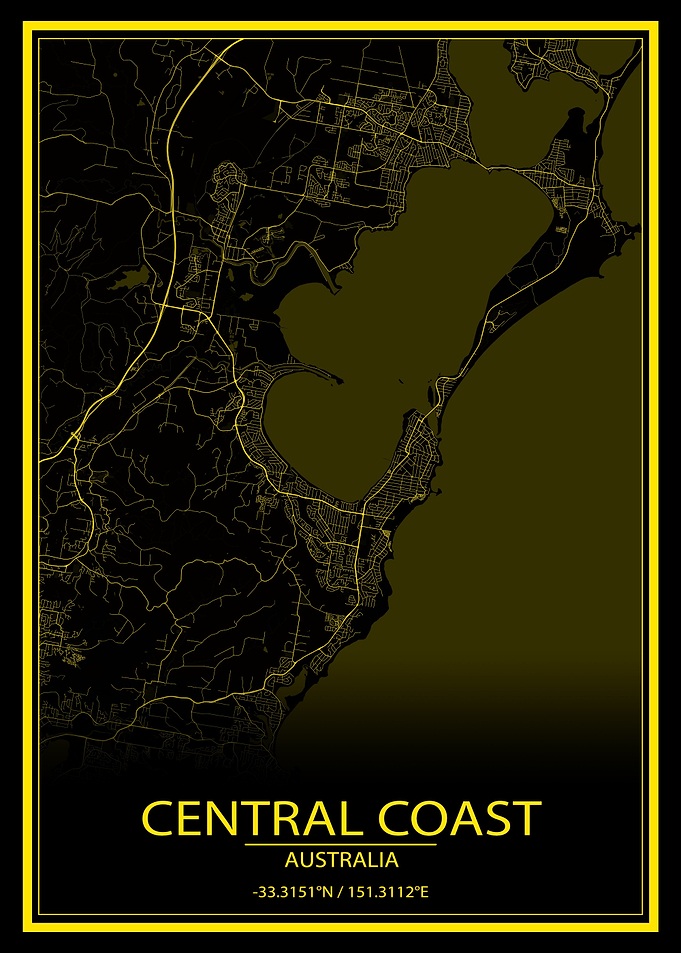 Central Coast Yellow Map