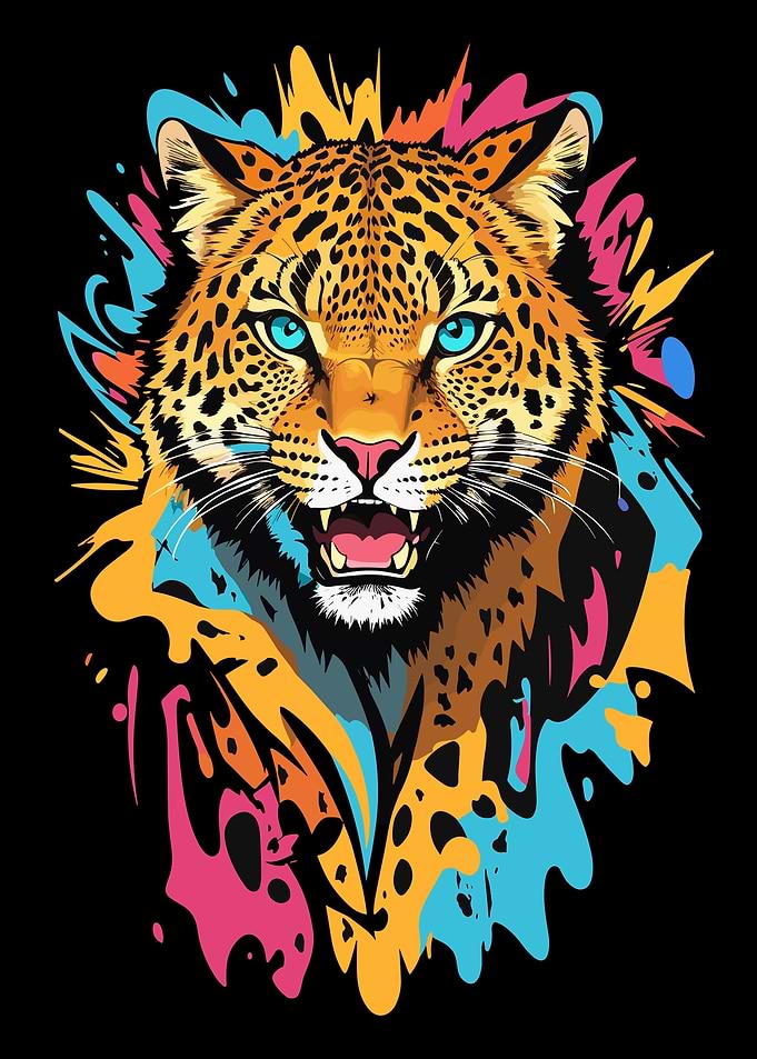Leopard Head Graffiti