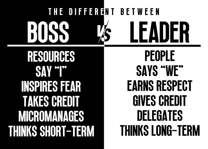 Be a Leader Not a Boss