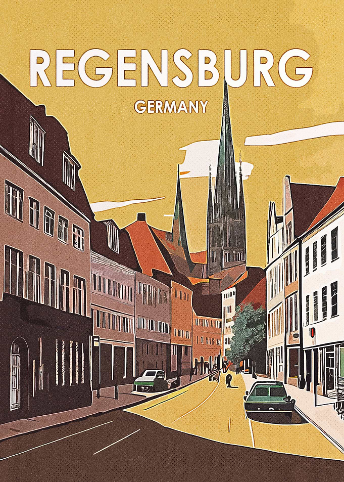 Regensburg Germany Retro