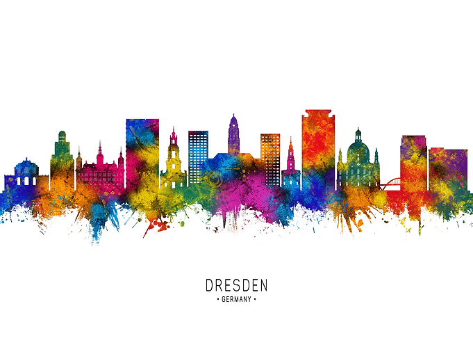 Dresden Germany Skyline