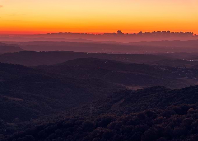The hills before sunrise