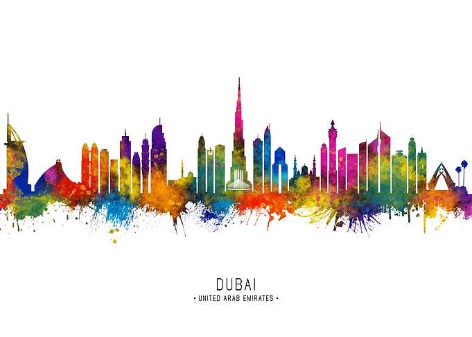 Dubai UAE Skyline