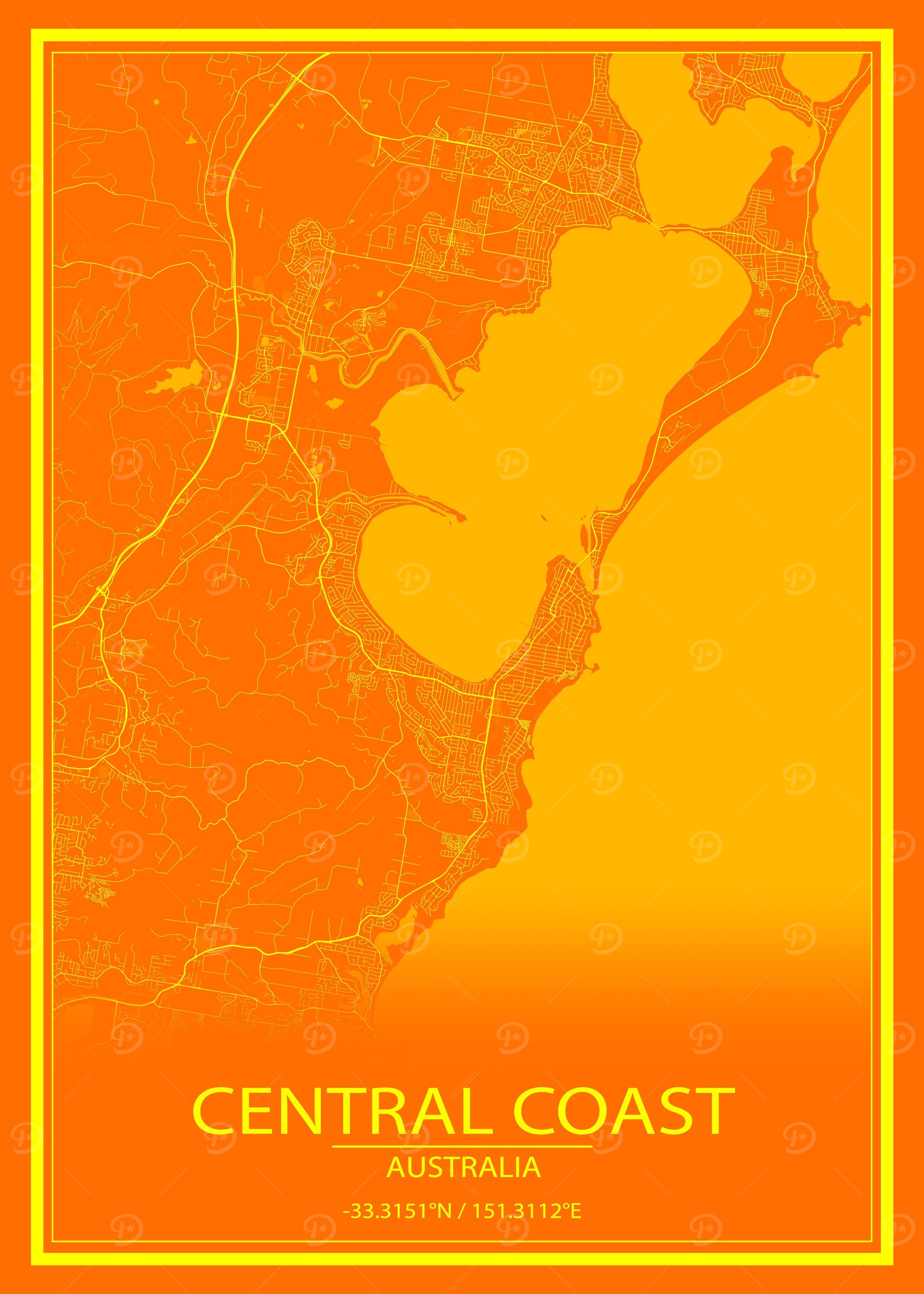 Central Coast Orange Map