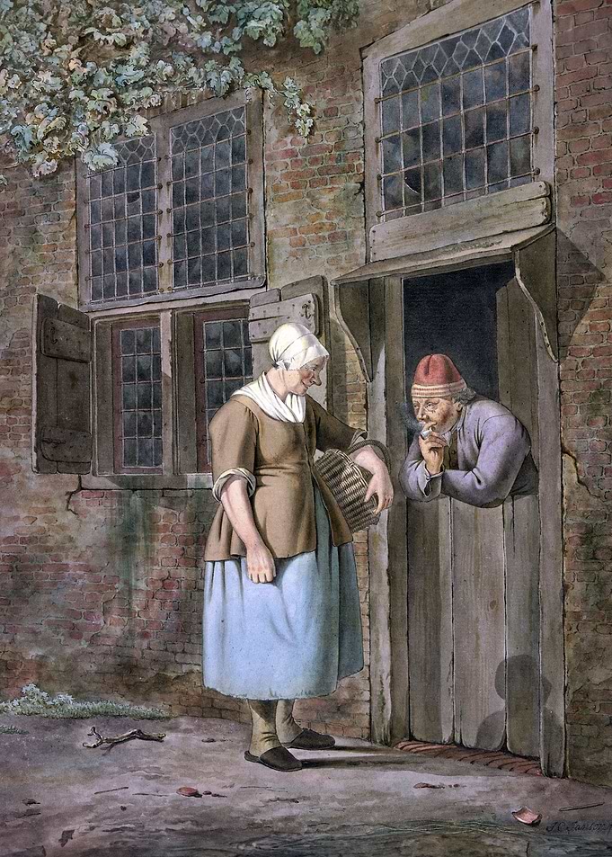 At a front door