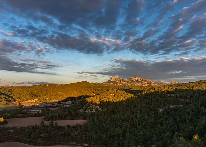 Montserrat in the evening