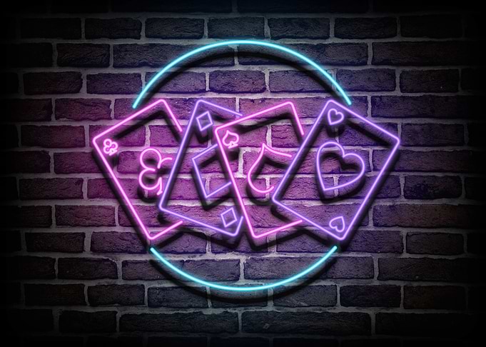 Poker Neon Circle
