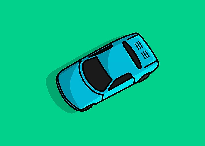 Sports Blue Car vector