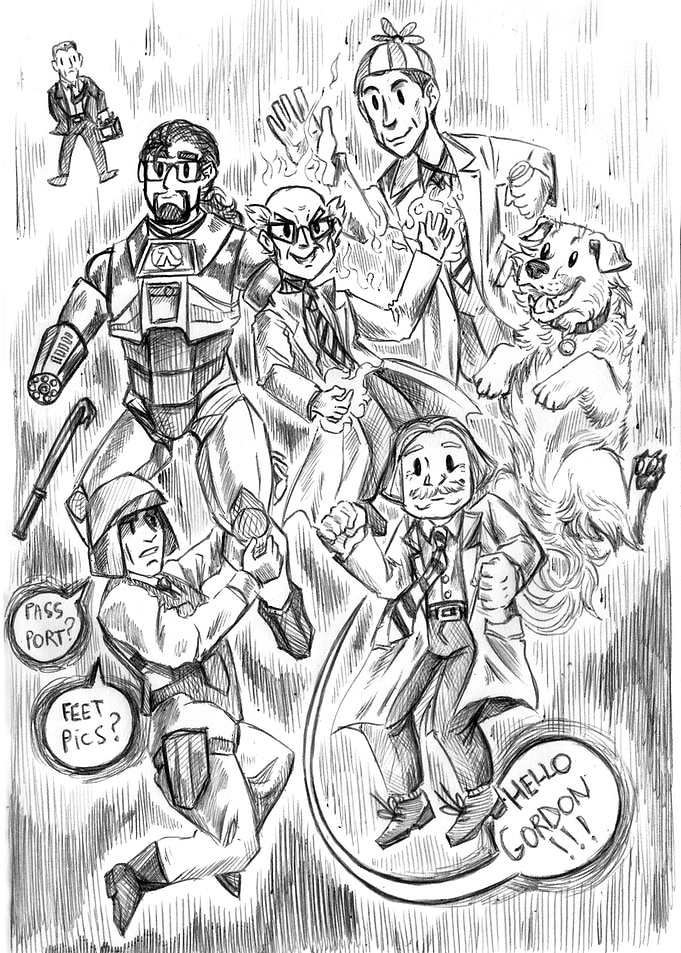 HLVRAI falling chibis