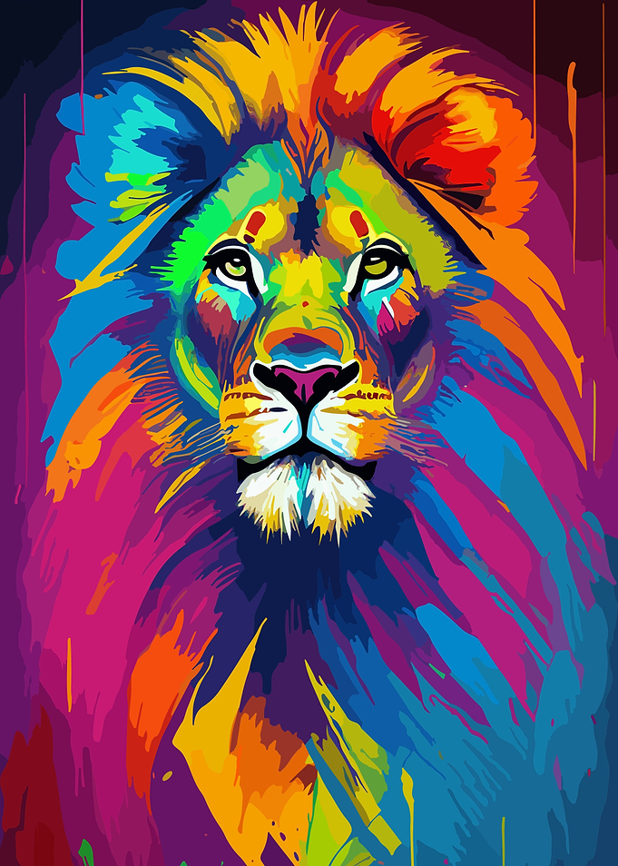 Colorful Lion