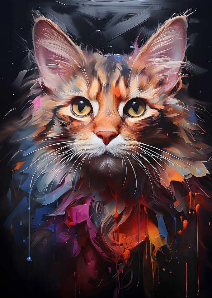 Colorful Cute Cat
