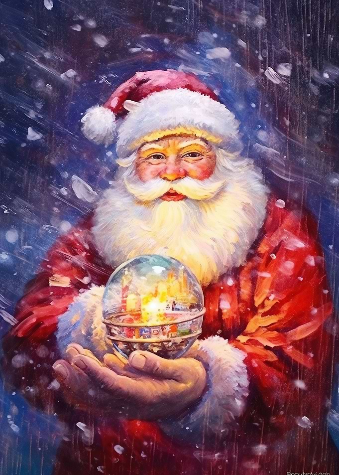 CrystalBall Santa Poster