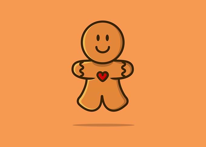 Gingerbread man cartoon