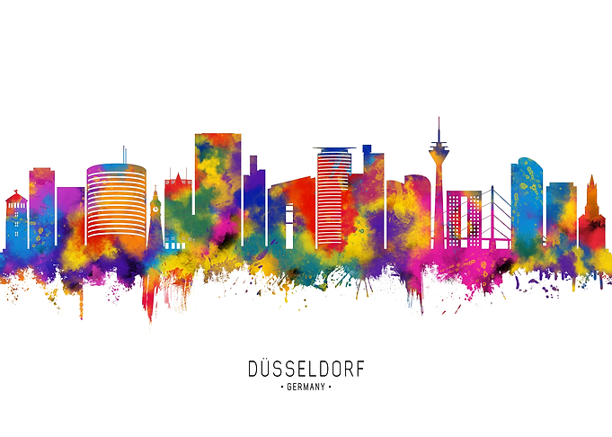 Dusseldorf Germany Skyline