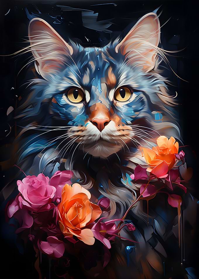 Colorful Cute Cat