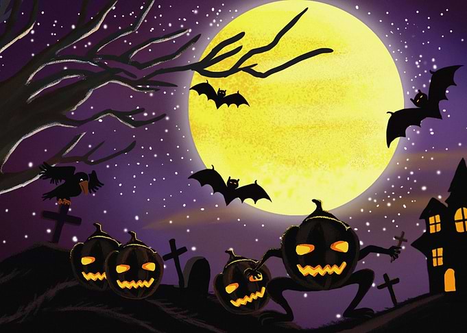 Purple clear Halloween