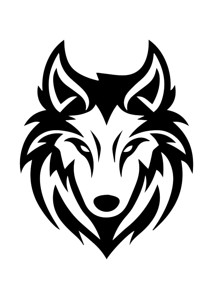 Wolf Stencil Design