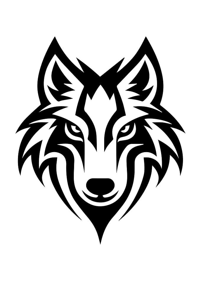 Wolf Stencil Design