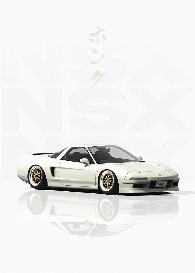 White JDM Honda NSX NA1