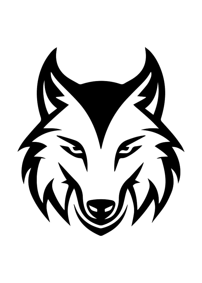 Wolf Stencil Design