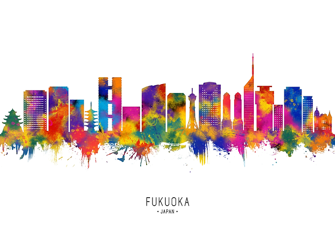 Fukuoka Japan Skyline