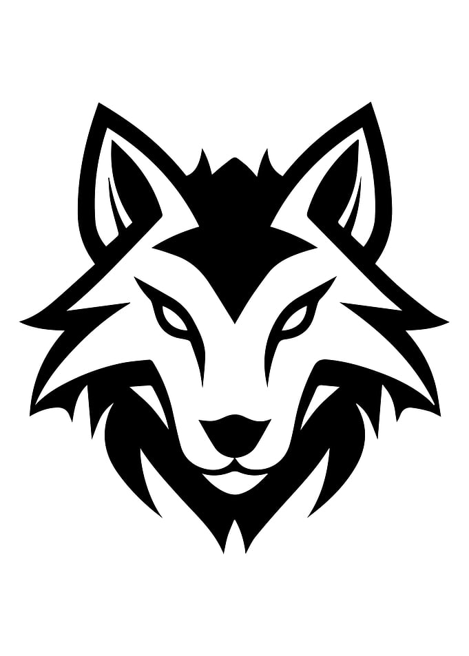 Wolf Stencil Design