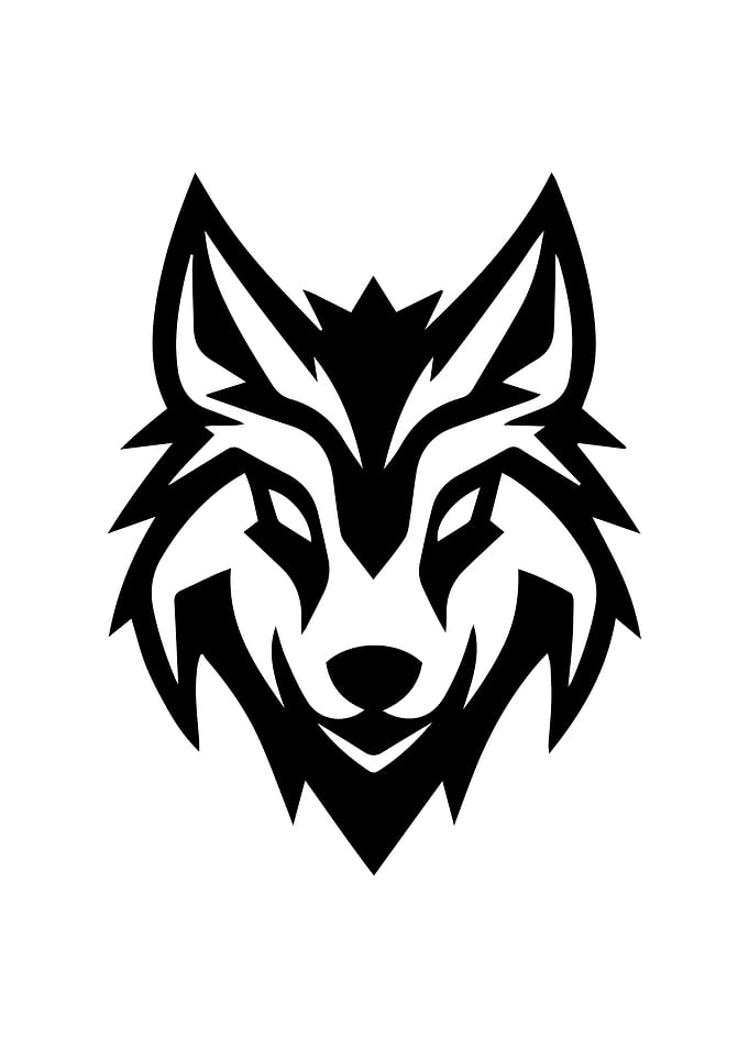 Wolf Stencil Design