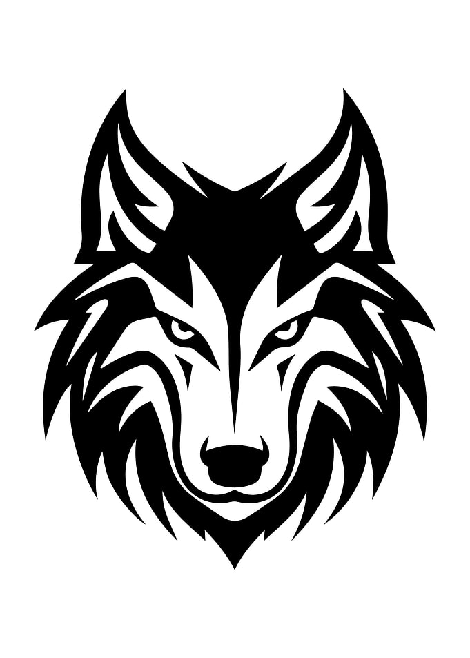 Wolf Stencil Design