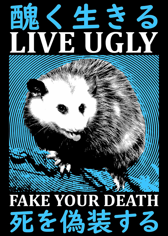 Live Ugly Opossum Vintage