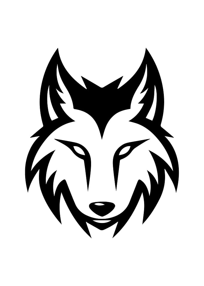 Wolf Stencil Design