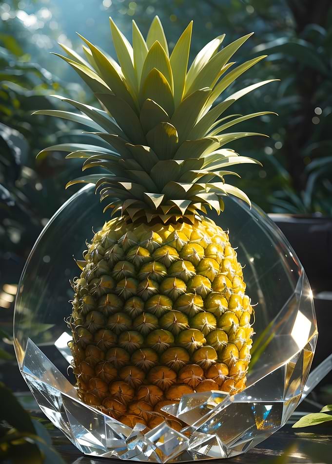 Pineapple in crystal