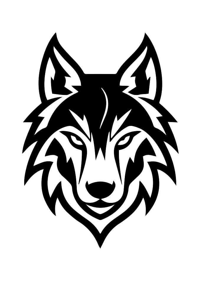 Wolf Stencil Design