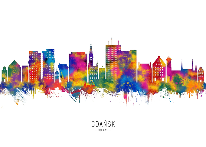 Gdansk Poland Skyline