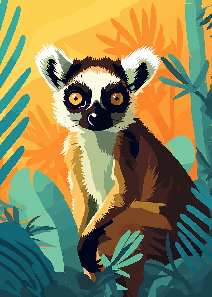 Lemur in Jungle