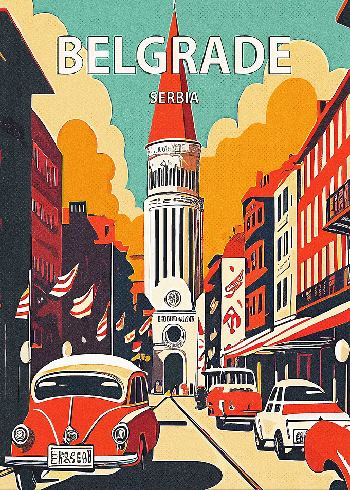 Belgrade Serbia Retro
