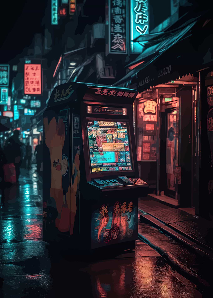 Cyberpunk gaming machine 9