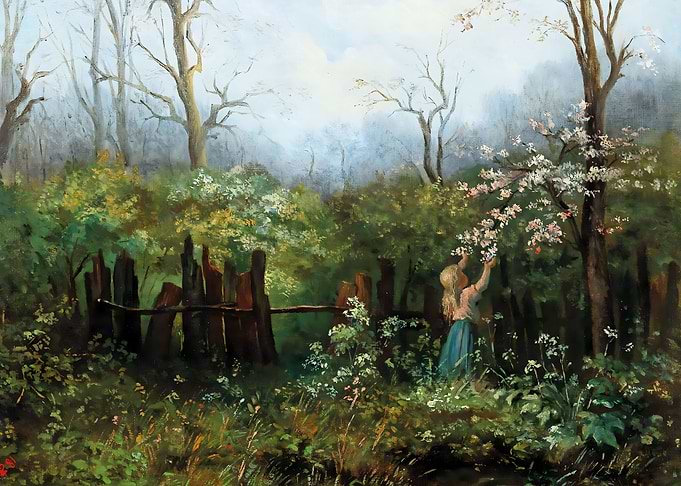 A girl in the garden