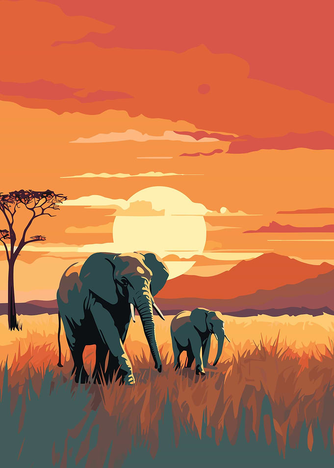 Elephant in Savana