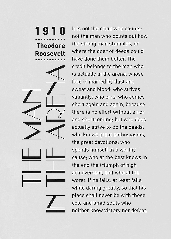 The man in the arena