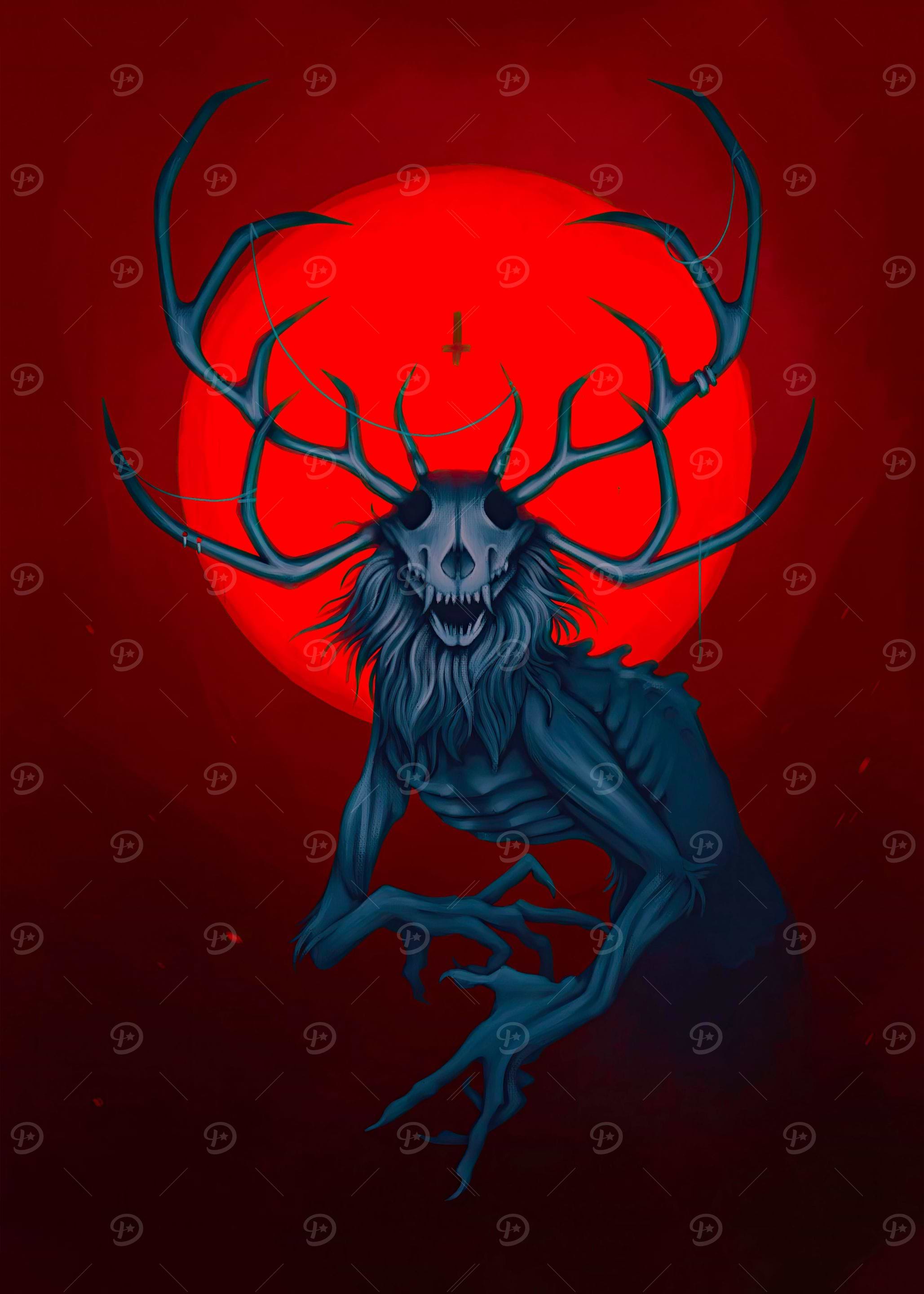 wendigo Mythology red moon