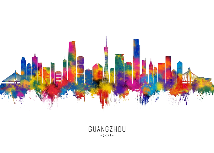 Guangzhou China Skyline