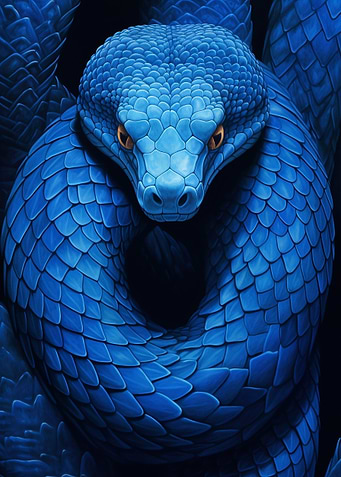 Dangerous Blue Snake